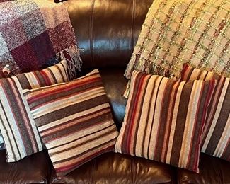 Assorted Decorative Pillows And Throw Blankets - William Sonoma, And More