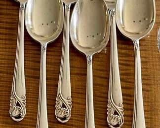 188 Grams Total - (6) International Sterling Silver Spring Glory 6" Tea Spoons