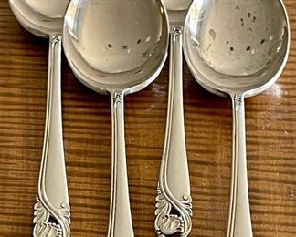 156 Grams Total - (4) International Sterling Silver Spring Glory 6.5" Soup Spoons