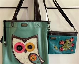 (2) Chala Vegan Faux Leather Bag Purses - Owl And Frog