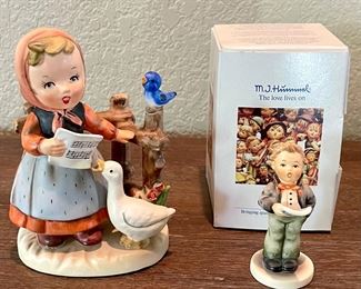 1985 Goebel Germany Hummel With Original Box And A Vintage Erich Stopher Porcelain Singing Girl Figurine