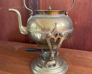Brass Tea Kettle with Burner