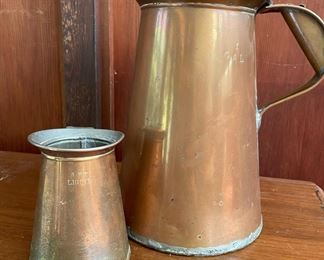 Copper Pitcher with Handle, Copper Creamer 