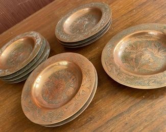 10 Engraved Copper Wall Plates