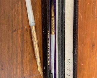 Royal Mother Of Pearl Pen and Pencil Set Circa Late 1800's