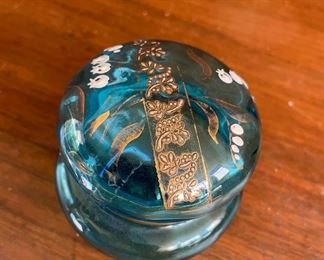 Blue Hand Painted Patch Box