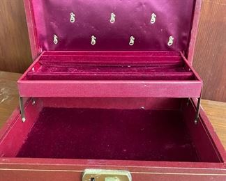 Red and Gold Accent Jewelry Box