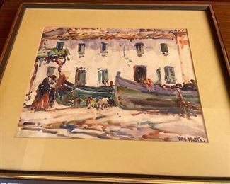 Framed and Matted Watercolor - William Watts