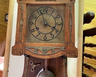 Bronze and Oak, Chariot Horse Wall Clock