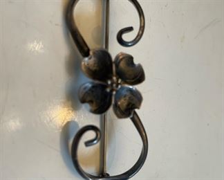 Mid Century Silver Pin