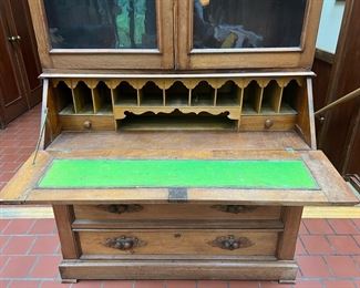 Secretary Desk with Bookcase and Chest of Drawers