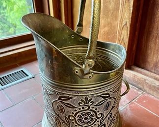 Etched Brass Milk Jug