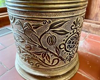 Etched Brass Milk Jug
