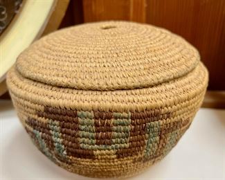 Tightly Weaved Lidded Basket