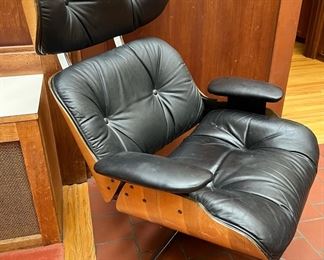 Eames Style Lounge Chair and Ottoman