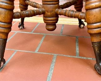 19th Century Ball and Claw Piano Stool