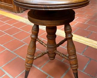 19th Century Ball and Claw Piano Stool