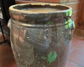 3 Gallon Gray Glazed Crock