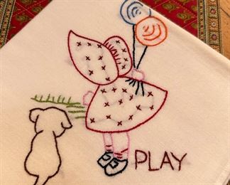 Assortment of Embroidered Dish Towels