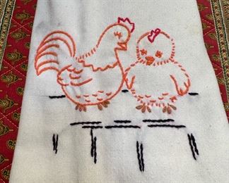 Assortment of Embroidered Dish Towels