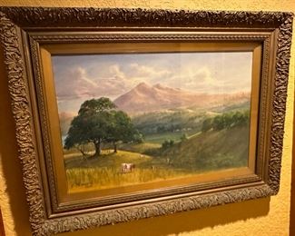 Gold Toned Framed Landscape Painting