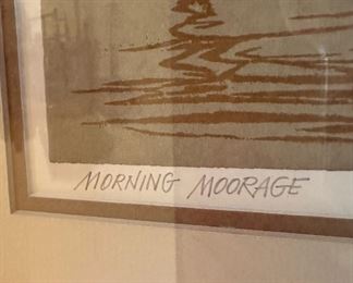 Morning Moorage Serigraph by Walton Butts