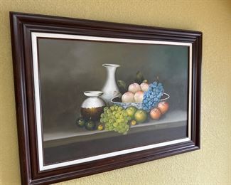 Fruit Still Life Oil Painting by P Yanna 