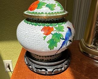 Cloisonne Lidded Jar/Vase