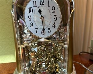 Brass and Glass Domed Exel Mantel/Table Clock