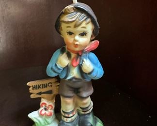 Hummel Inspired Boy Hiking Figurine