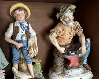 Napcoware Blacksmith Figurine, Homco Figurine 'Wheat Farm Boy" #8881 