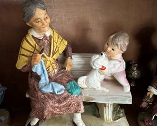 Norleans Grandma and Child Ceramic Figurine