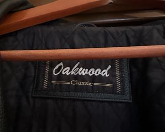 Oakwood Classic Black Leather Coat