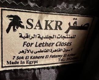 Sakr Black Leather Coat - Made in Egypt