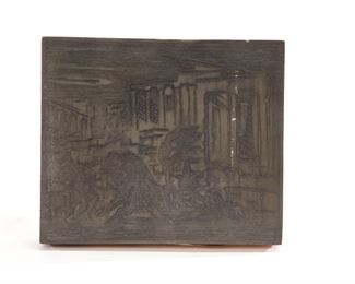 Fred Rappaport Original Woodblock for Printmaking