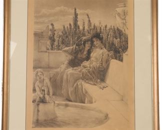 Sir Lawrence Alma-Tadema Signed Lithograph