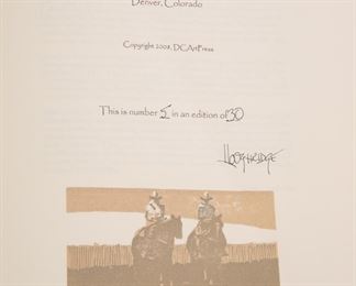 Leon Loughridge limited edition Book of Woodblock Prints - Signed