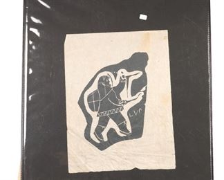 Inuit Woodblock Print