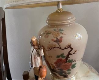 Asian Floral Design Lamp