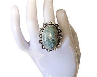 Gorgeous Green Tested Stone Ring