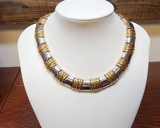 Holy Grail CINER Vintage 2 Tone Statement Choker Necklace