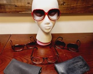 Rare 4 Pair Of Vintage Liz Claiborne Bifocal Sunglasses 2 Cases