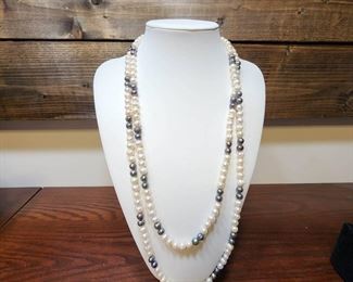 Two Strand Pearls Long 30in