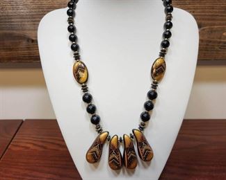 Unique Japan Stamped Necklace