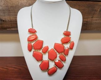 Vintage Natasha Orange Statement Necklace