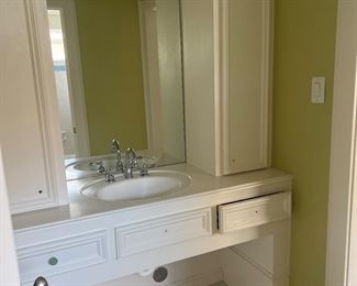 Vanities and there are several 
Mirrors 