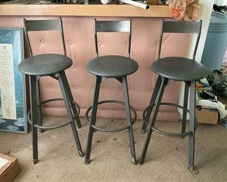 Amisco Metal Bar Height Chairs