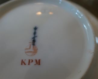 Mark on the bottom of the demi tasse cups and saucers.