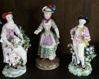 Three 4-6" figurines. See next photo for view of the bottom of each.