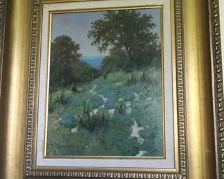 View of the Rick Morris Patterson blue bonnet art.